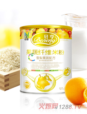 贝亨0段雪梨果蔬配方果蔬纤维米粉