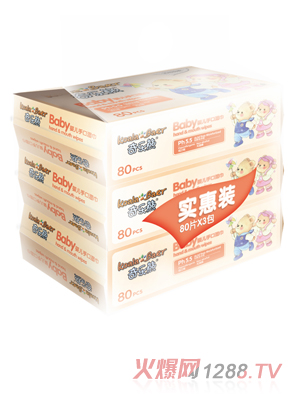 奇乐熊80片连包婴儿手口湿巾