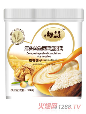 每慧复合益生元核桃莲子营养米粉500