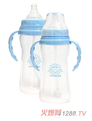 贝萌宽口收身型pp奶瓶330ml