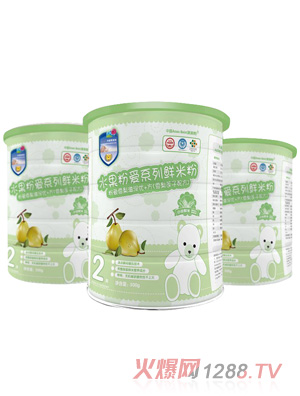 澳澳熊粉爱雪梨莲子配方鲜米粉2段