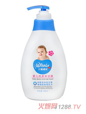 小猪威比婴儿洗发沐浴露500ml
