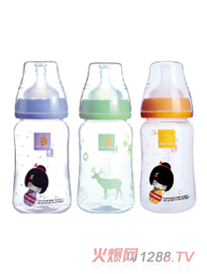宝恩9安士幻彩宽口径PP奶瓶(270ml)
