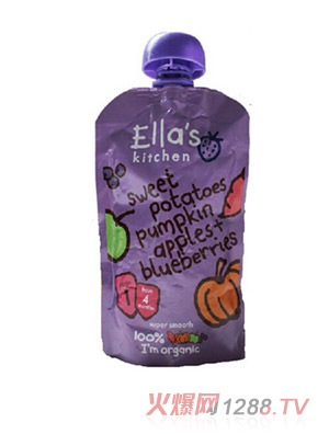 Ella s-Kitchen红薯南瓜苹果草莓果泥