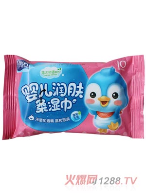 德佑一次性婴儿润肤湿巾10片
