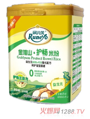 润儿优金淮山护肠0段益生元淮山米粉