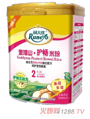 润儿优金淮山护肠2段果蔬多维淮山米粉