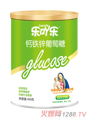 乐吖乐钙铁锌葡萄糖400g听装