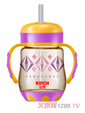 KINCH金赞180MLPPSU旋转防漏炫彩学饮杯