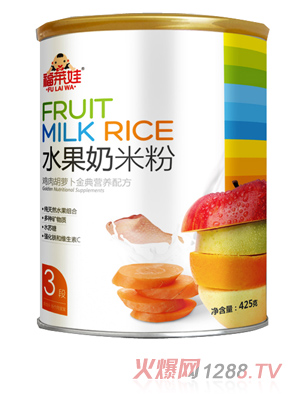 福莱娃鸡肉胡萝卜水果奶米粉听装