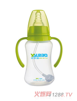 优乐宝PP标准口径有柄自动奶瓶210ML(Y)