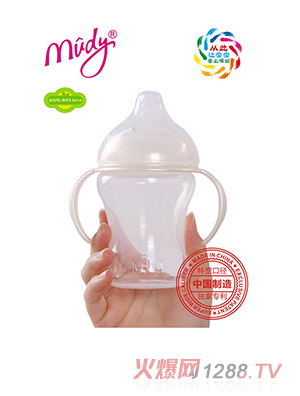麦地特宽自然母乳防胀气PP奶瓶240ML(透明原色)