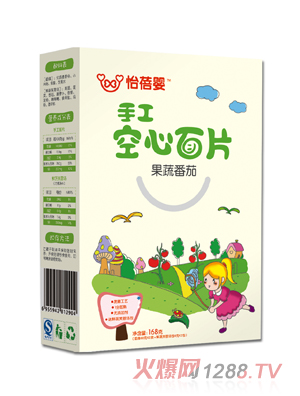 怡蓓婴果蔬番茄手工空心面片
