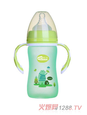 波比兔感温安全玻璃奶瓶240ML