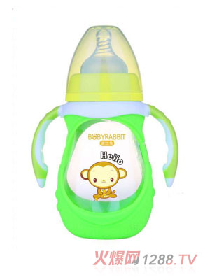 波比兔宽口防摔玻璃奶瓶240ML