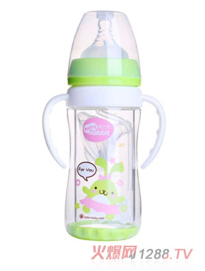 波比兔双层玻璃奶瓶180ML