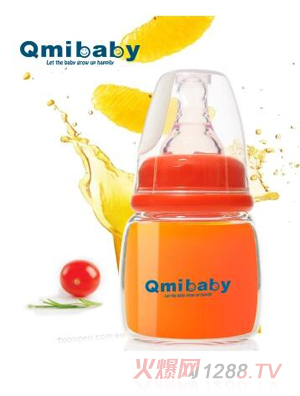 Qmibaby宝宝果汁玻璃小奶瓶
