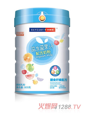贝康莱益生菌果汁配方奶粉（膳食纤维配方）
