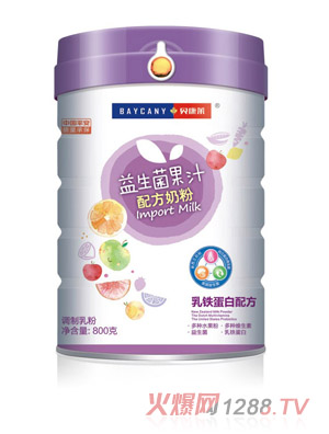 贝康莱益生菌果汁配方奶粉（乳铁蛋白配方）
