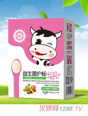 友琪贝贝DHA核桃+谷维多-益生菌护畅米乳盒装