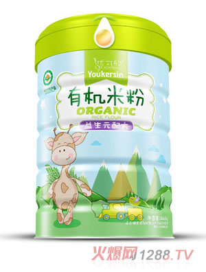 优可欣铁听益生元有机米粉听装