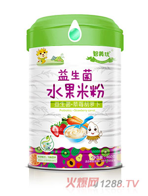 智美优益生菌+草莓胡萝卜水果米粉