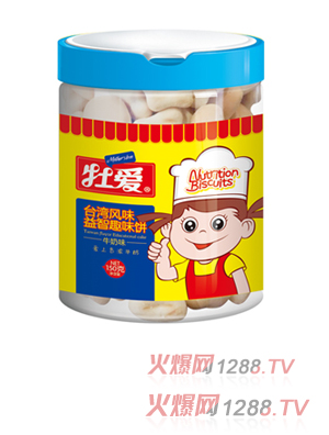 牡爱台湾风味益智趣味饼-牛奶味