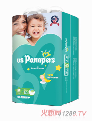 uspannpers欧氏全芯体大环腰纸尿裤大包M码60片