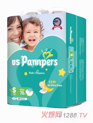 uspannpers欧氏全芯体大环腰纸尿裤大包S码70片