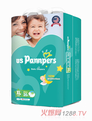 uspannpers欧氏全芯体大环腰纸尿裤小包XL码20片