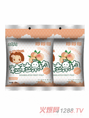 爱幼唯水蜜桃粒粒果肉袋装