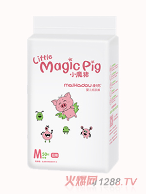 麦卡兜小魔猪日用型纸尿裤M码50片