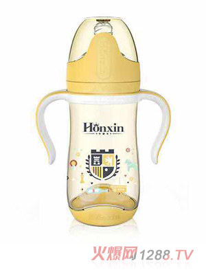 皇星e族PPSU双色宽口奶瓶240ml