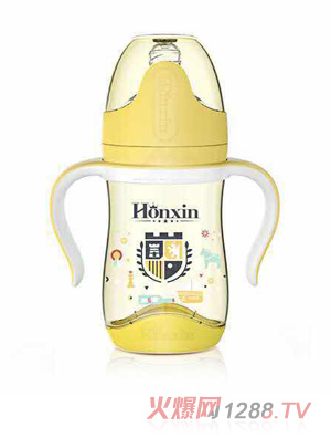 皇星e族PPSU双色宽口奶瓶180ml