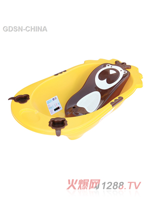 青蛙嘟迪QQ狮欢乐趣味浴盆黄色