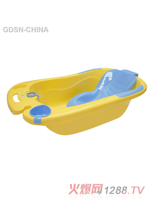 青蛙嘟迪心语测温浴盆黄蓝