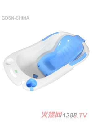 青蛙嘟迪心语舒适躺板浴盆蓝白