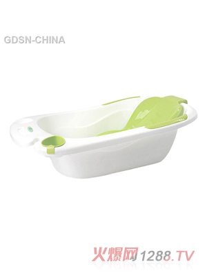 青蛙嘟迪心语舒适躺板浴盆绿白
