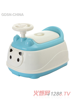 青蛙嘟迪可爱熊猫座便器蓝色