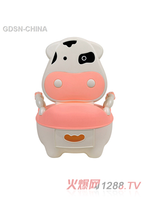 青蛙嘟迪奶牛坐便器粉色（升级版）