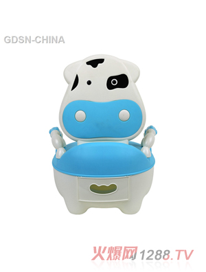 青蛙嘟迪奶牛坐便器蓝色（升级版）