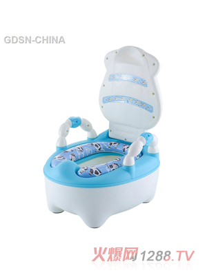 青蛙嘟迪奶牛坐便器蓝色（高配版）