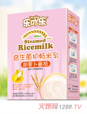 乐吖乐益生菌护畅米乳胡萝卜番茄盒装