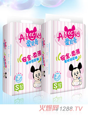 爱贝奇亲肤纸尿裤S码