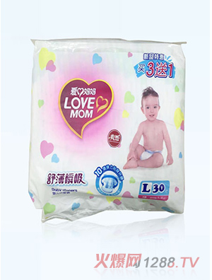 爱心妈妈舒薄瞬吸婴儿纸尿裤