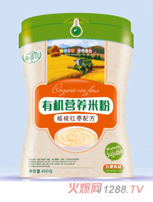嘉盈贝有机营养米粉-核桃红枣配方