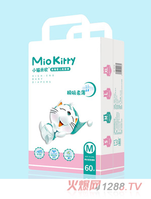 小猫米欧瞬吸柔薄纸尿裤M码60片
