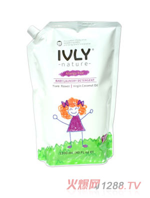 IVLYnature婴童洗衣液袋装1200ml（栀子花-椰子油）