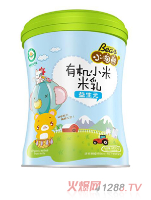 小淘熊有机小米米乳-益生元桶装