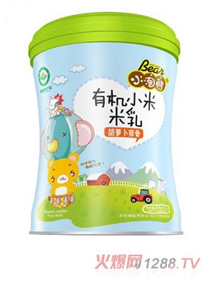 小淘熊有机小米米乳-胡萝卜排骨桶装